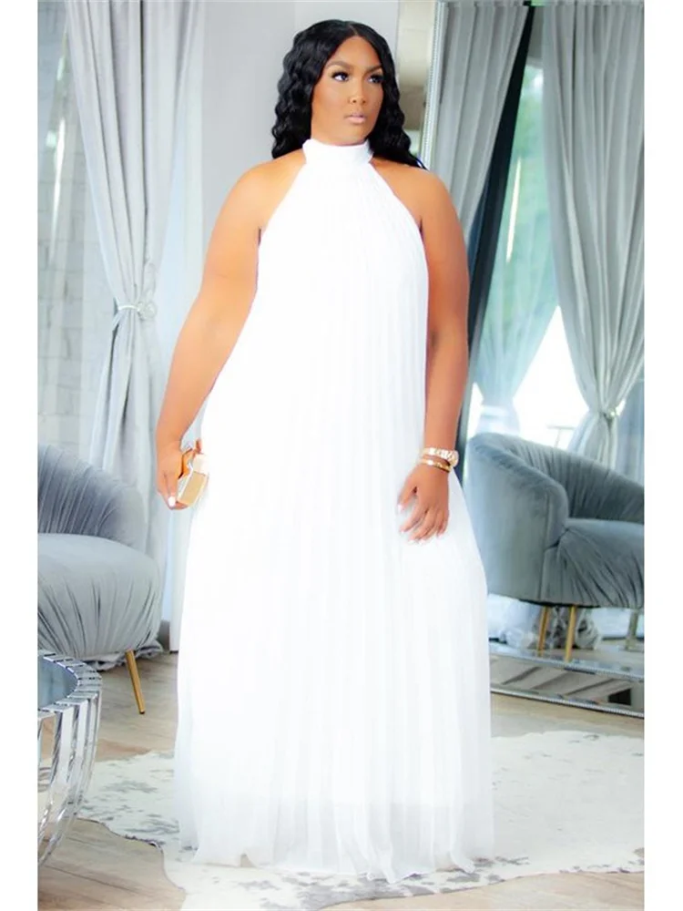 Wmstar Plus Size Dresses for Women's Clothing Sleeveless Maxi Party Long Dress New in Summer Holiday Wholesale Dropshipping 2024