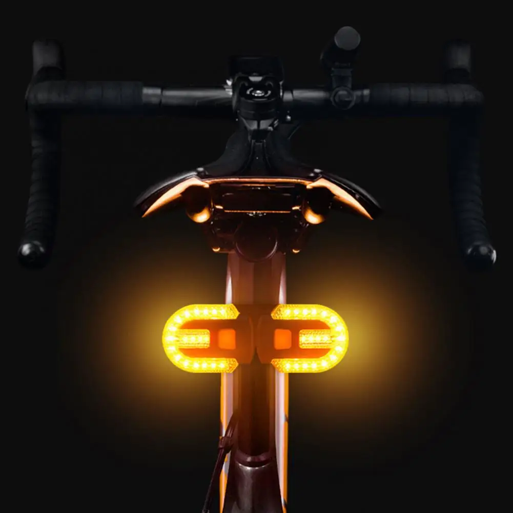

Bicycle Warning Light USB-Interface Bike Taillight Compact Night Lighting Useful Remote Control Cycling Turn Signal