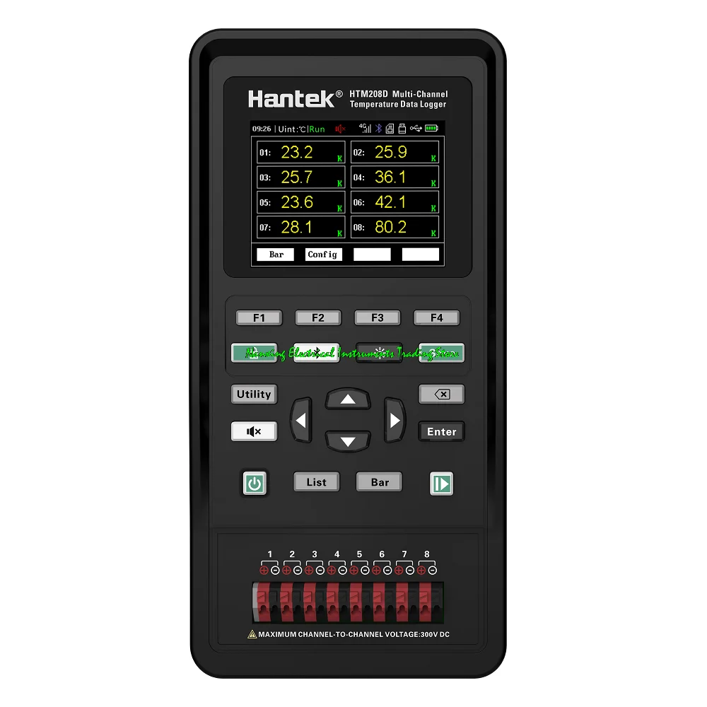 

Hantek HTM202D/HTM204D/HTM208D Handheld Temperature Tester multi-channel temperature detector 2/4/8CH with 4G Universal Version