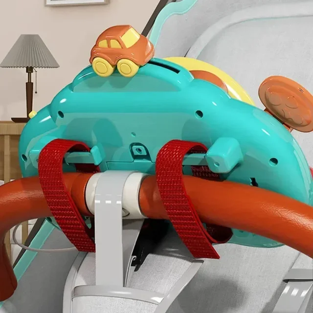 Jouet électrique pour bébé de 0 à 36 mois, simulation de voiture de conduite, copilote, volant, poussette, jouets éducatifs précoces pour tout-petits 5