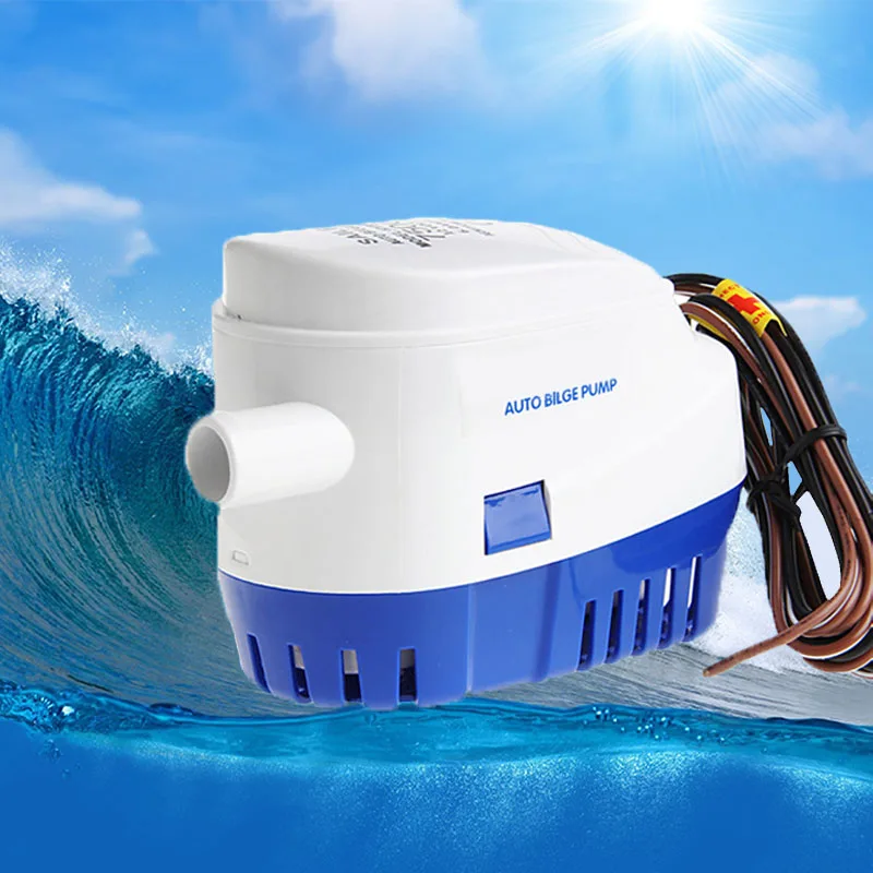 

12V/24V 600GPH 750GPH 1100GPH Automatic Boat Bilge Pump Auto Float Switch DC Submersible Electric Water Pump 12 24V Motor Yacht