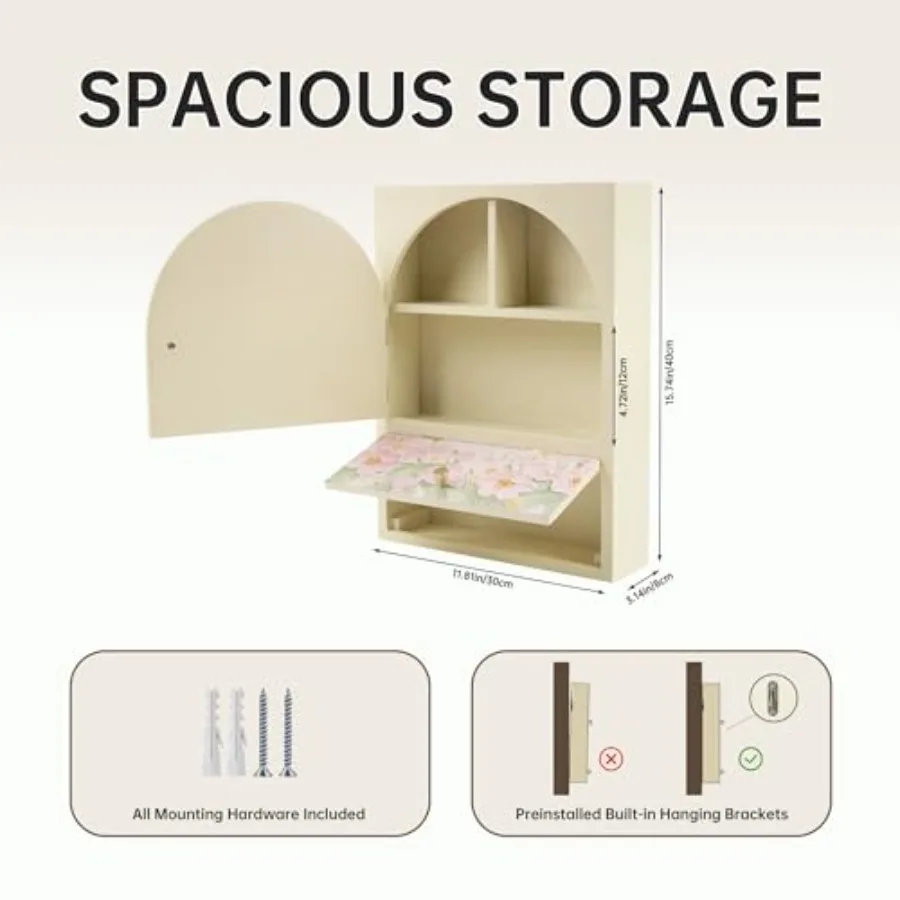 Cabinet Internal Storage Layout and Drop Down Hinge Mechanism