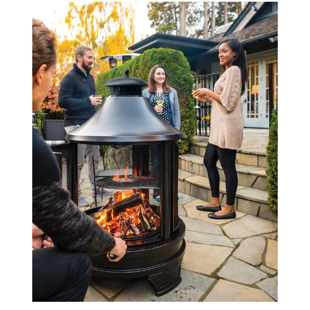 Garden Metal Outdoor heating furnace for backyard 2 in 1 Fire Pit for Outdoor