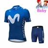 Movistar Kids Fluorescent Green Cycling Jersey Set Mountain Bike Clothes Sportswear Racing Children Bicycle Clothing Cycling Kit 1