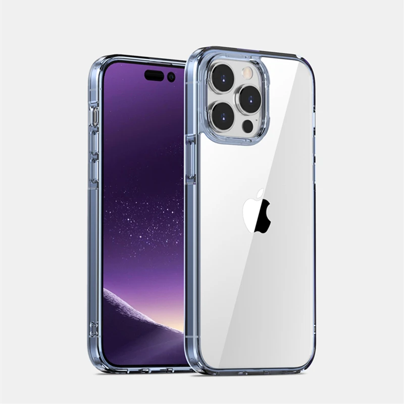 For iPhone 14 Pro Max Transparent Shockproof Armor Bumper Case For iPhone 13 12Mini Pro Max Crystal Clear Soft TPU+Hard PC Cover iphone xr phone case