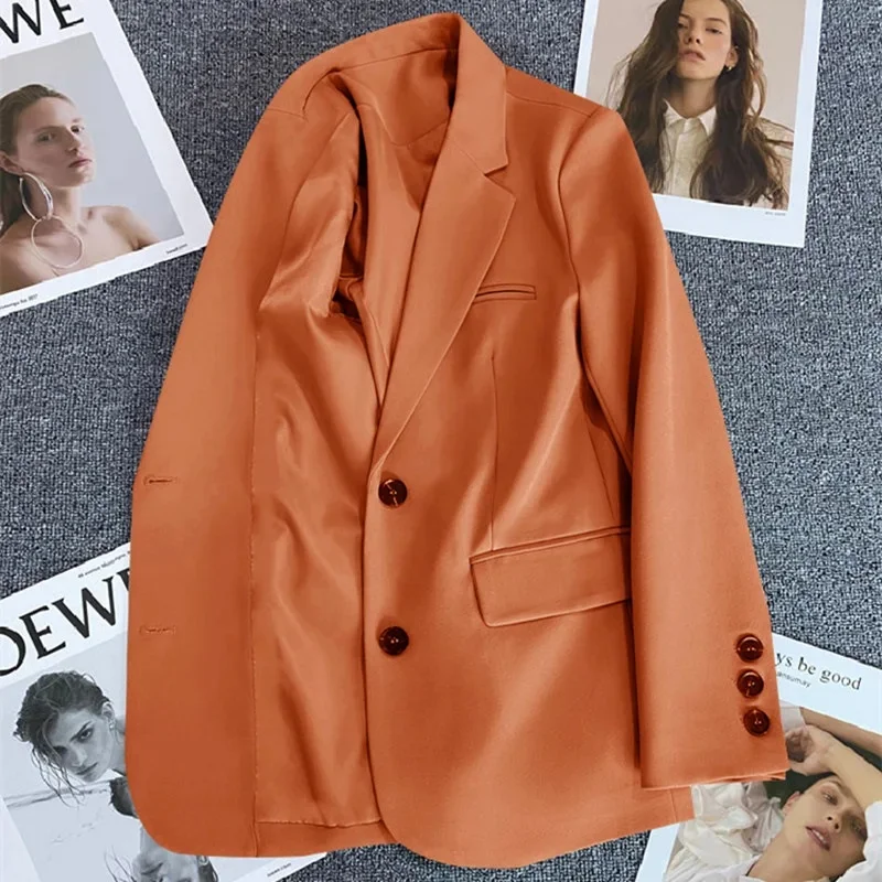 One-piece coat Orange