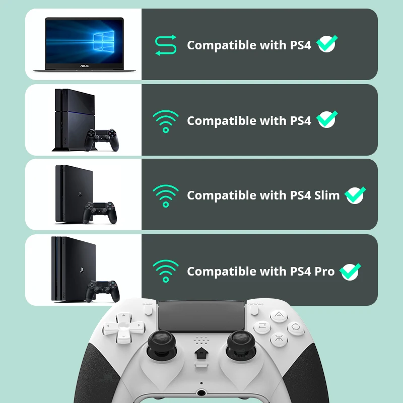 DATA FROG Bluetooth-compatible Wireless Controller For PS4 Gamepad For PC Joystick For PS4/PS4 Pro/PS4 Slim Game Console