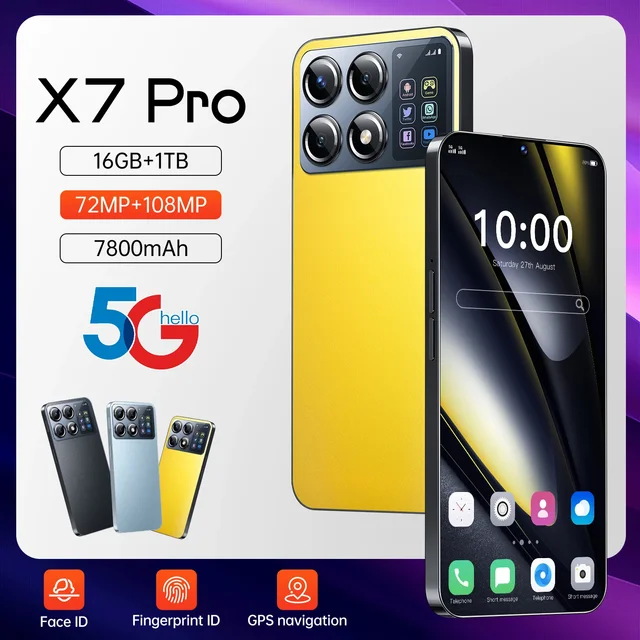 2024 New X7 Pro Mobile Phones 7 3 Hd Screen Smartphone 16g 1t 5g Dual Sim.jpg