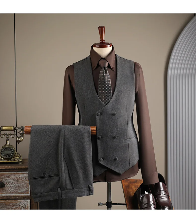 suit suit men's business leisure coat double-breasted slim professional dress
