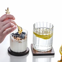 

250 400ml Nordic Transparent Ins Coffee Mug Whiskey Glass Water Milk Cold Drink Wine Glasses Drinkware Tea Cup Yogurt Container