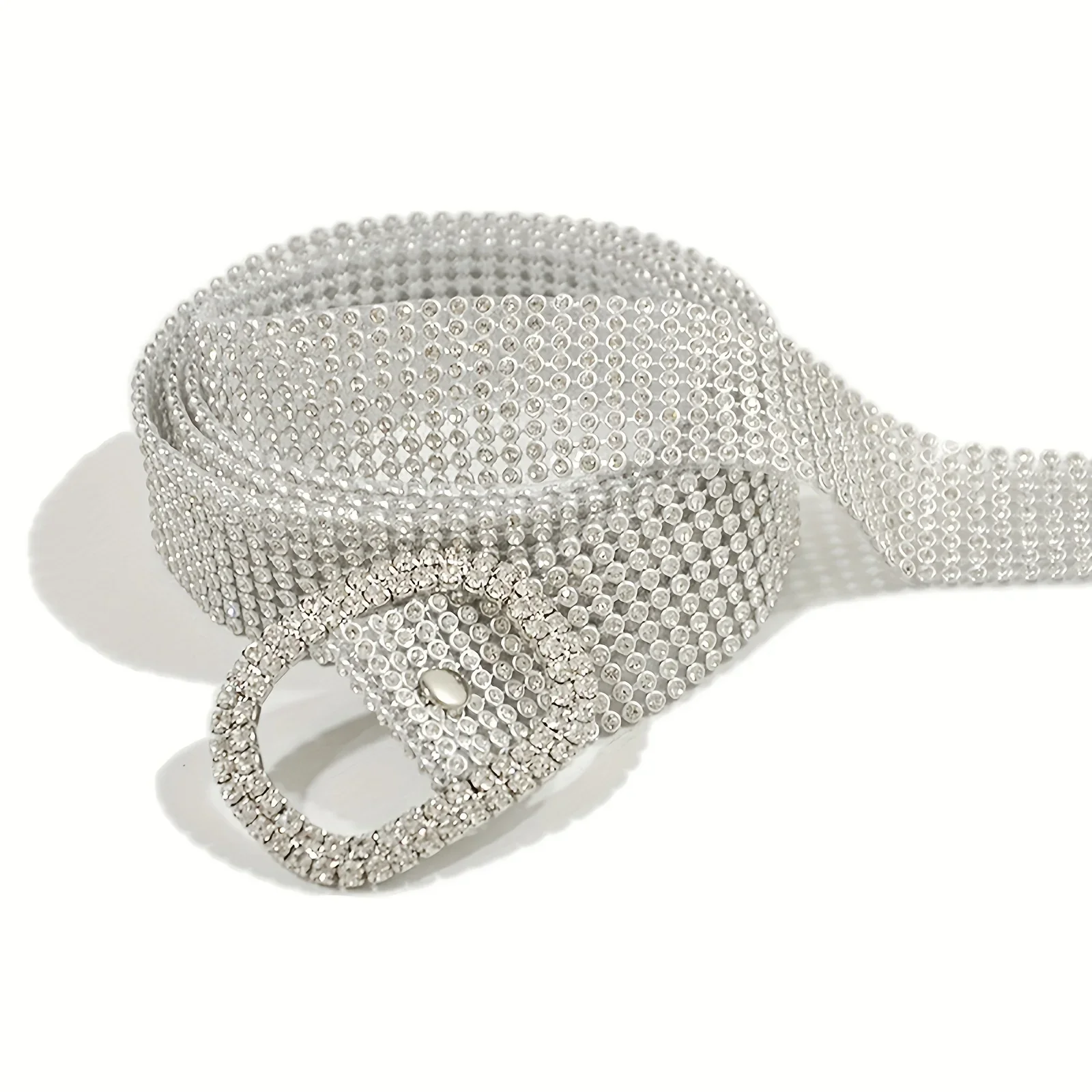Voller Strass eingelegter Y2K-Gürtel, glitzerndes Herz, quadratisch, rund, ovale Schnalle, stilvoller Hip-Hop-Gürtel mit breiter Gürtel, Kleidgürtel für Frauen – Detail 10