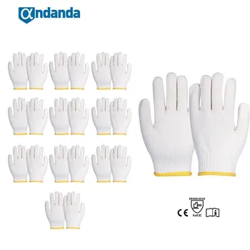 Andanda-1/10 쌍 정원 작업 면화 장갑, 원예 장갑 건설 용접 목공 장갑