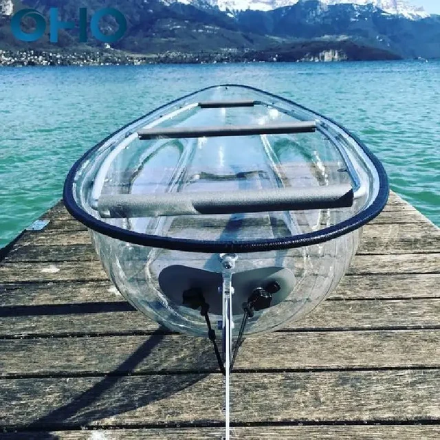 Wholesale Clear Bottom Transparent Crystal Kayak With LED Light