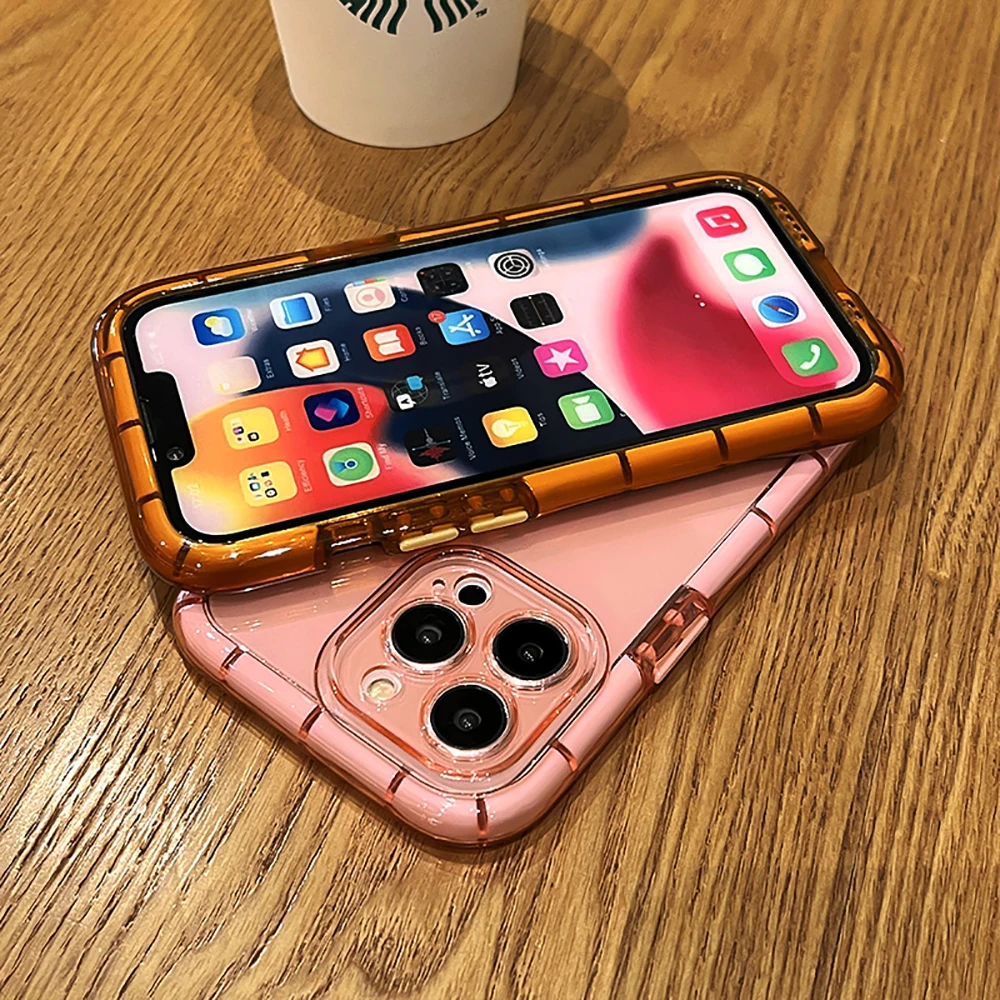 Elegant Transparent Shockproof Phone Case with Camera Protection and Soft Clear Back Cover