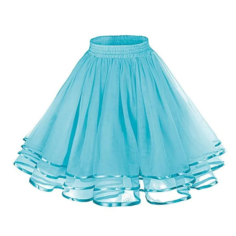 Women Tutu Skirt Versatile Stretchy Mini Flared Casual Skirt Ballet Performance Elastic Waist Tulle Petticoat Skirts 50 cm tulle tutu skirt,petticoat skirt,petticoat underskirt