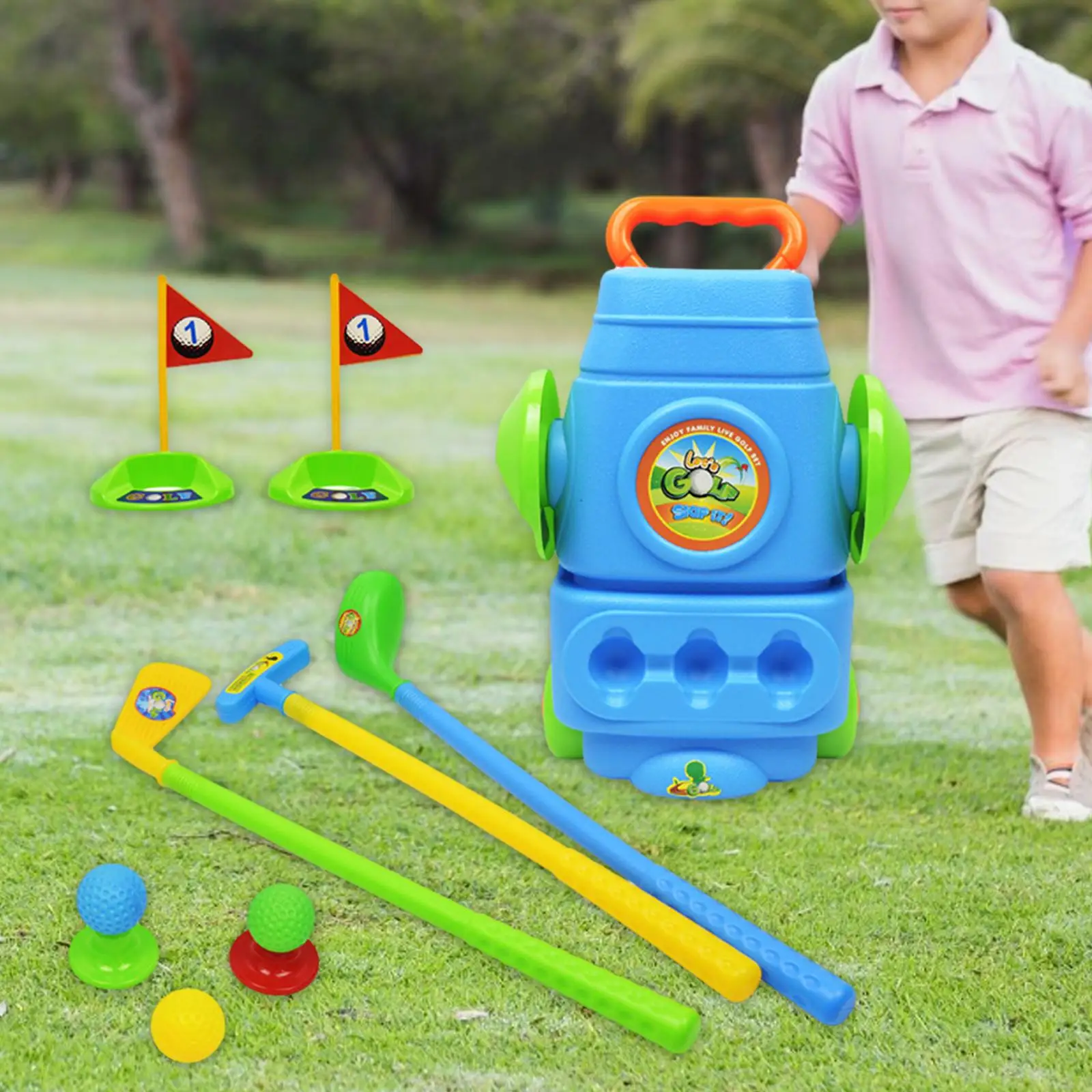 

Kids Golf Club Set Toy Backyard Games Hand Eye Coordination Parent Child Interactive Toy Birthday Gifts for Boys Girls Children