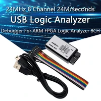 USB Logic Analyzer 24MHz 8 Channel 24M/seconds Logic Analyzer Debugger For ARM FPGA Logic Analyzer Logic 24M 8CH 1