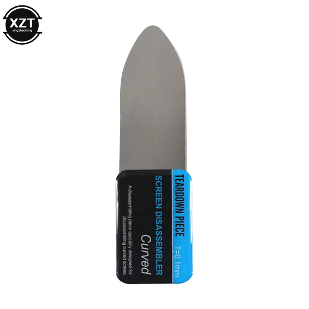 Mobile Phone Curved LCD Screen Teardown Spudger 1 Piece Stainless Steel Metal Ultra-thin Smart Phone Pry Card Repair Tool