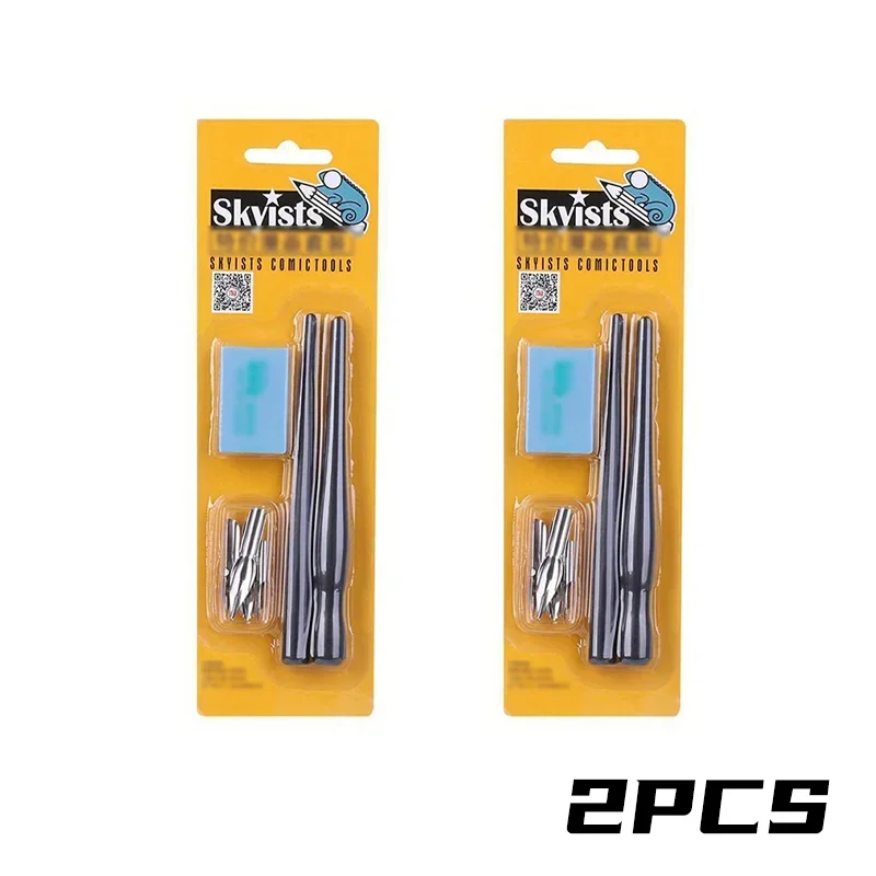 Cartoon Manga Calligraphy & Drawing Pen Set with Nibs, Holders, and Eraser