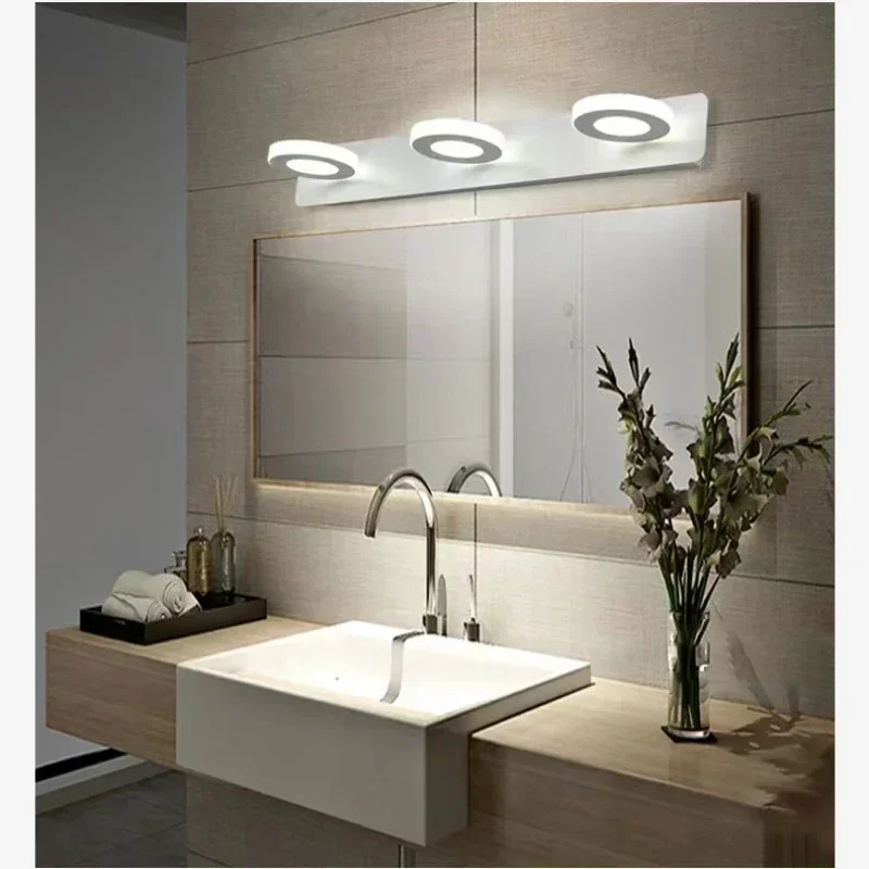 HSF Lampada A Led Per Specchio Da Bagno, 6W-10W, Luce Frontale Per Makeup, Applique A Parete Moderna, Bianca O Bianca Calda, Design Nordic