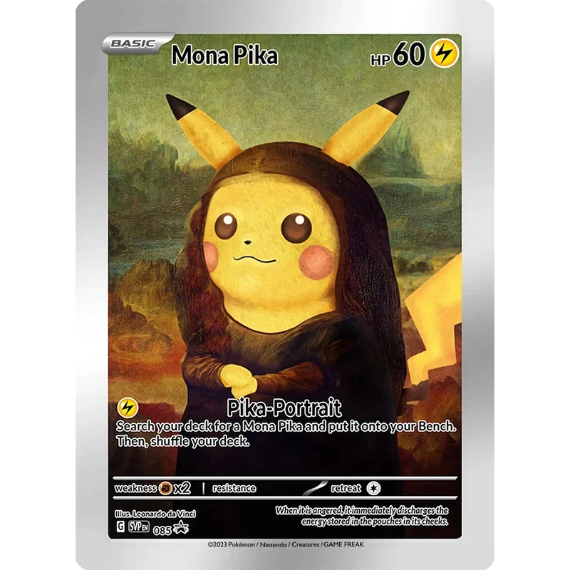 18pcs/Set Pokemon Van Gogh Museum Pikachu Collection Cards DIY Pokemon Classic Single Card Game Anime Self Made Cards Gift Toys 4