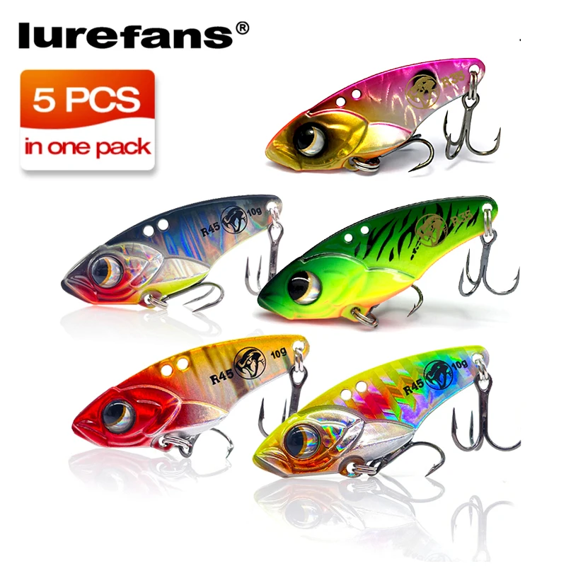 

Lurefans 5 Packs/Lot Full Swimming Layer VIB Rattlesnake Sinking Lure 35/40/45mm Artificial Catfish Bait Tackle Fishing Bait