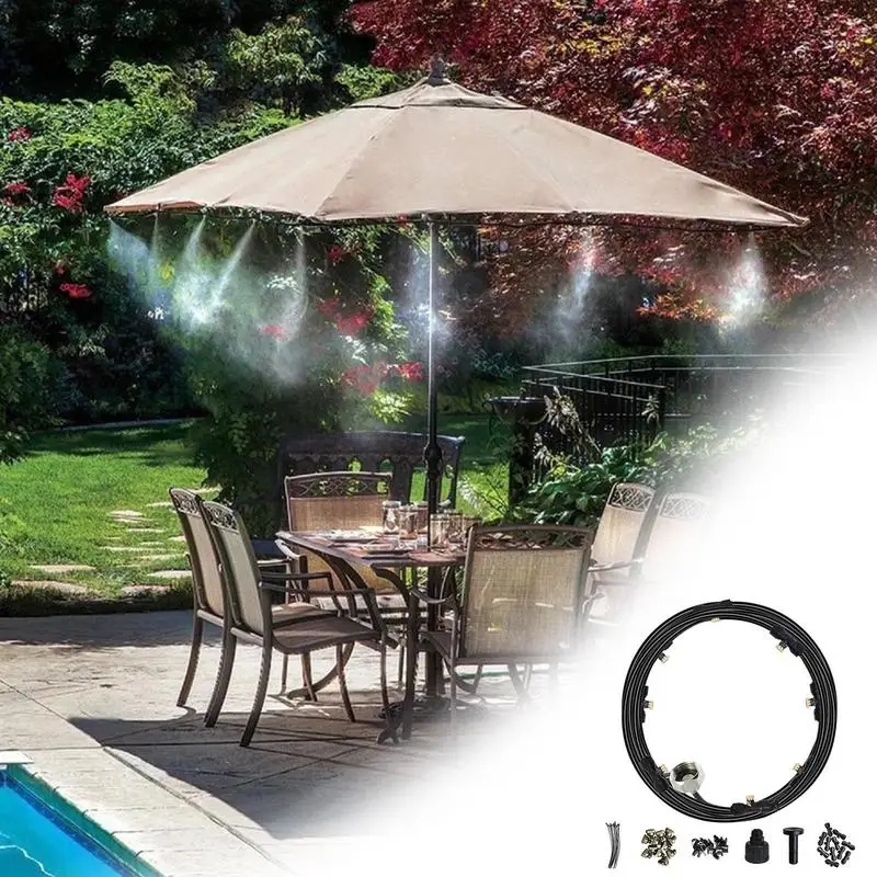 Sistema Nebulizzazione Esterno 80m - Per Patio, Giardino - Raffreddamento Fino A -12°C - Foto 9