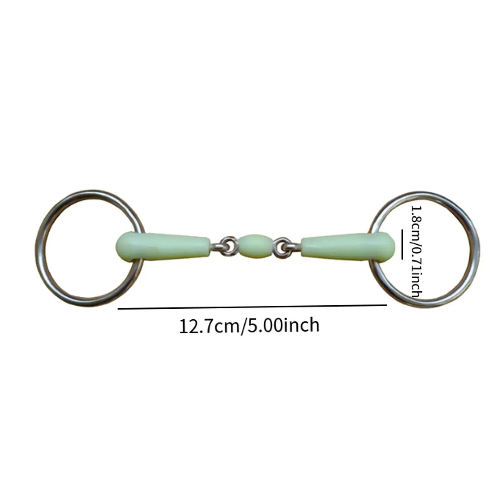Horse Bit Gear Outdoor Sports Length 127mm Rubber Wrapped Horse Snaffle Bit 6