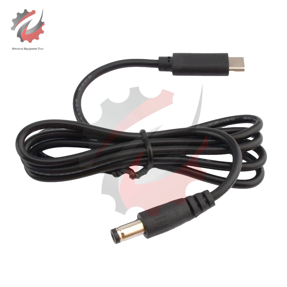 Tip C Erkek DC 5.5X2.5mm 1 M PD/QC 3.0/2.0 FCP/AFC Güç Jakı Uzatma Şarj Kablosu Şarj Kablosu Adaptörü