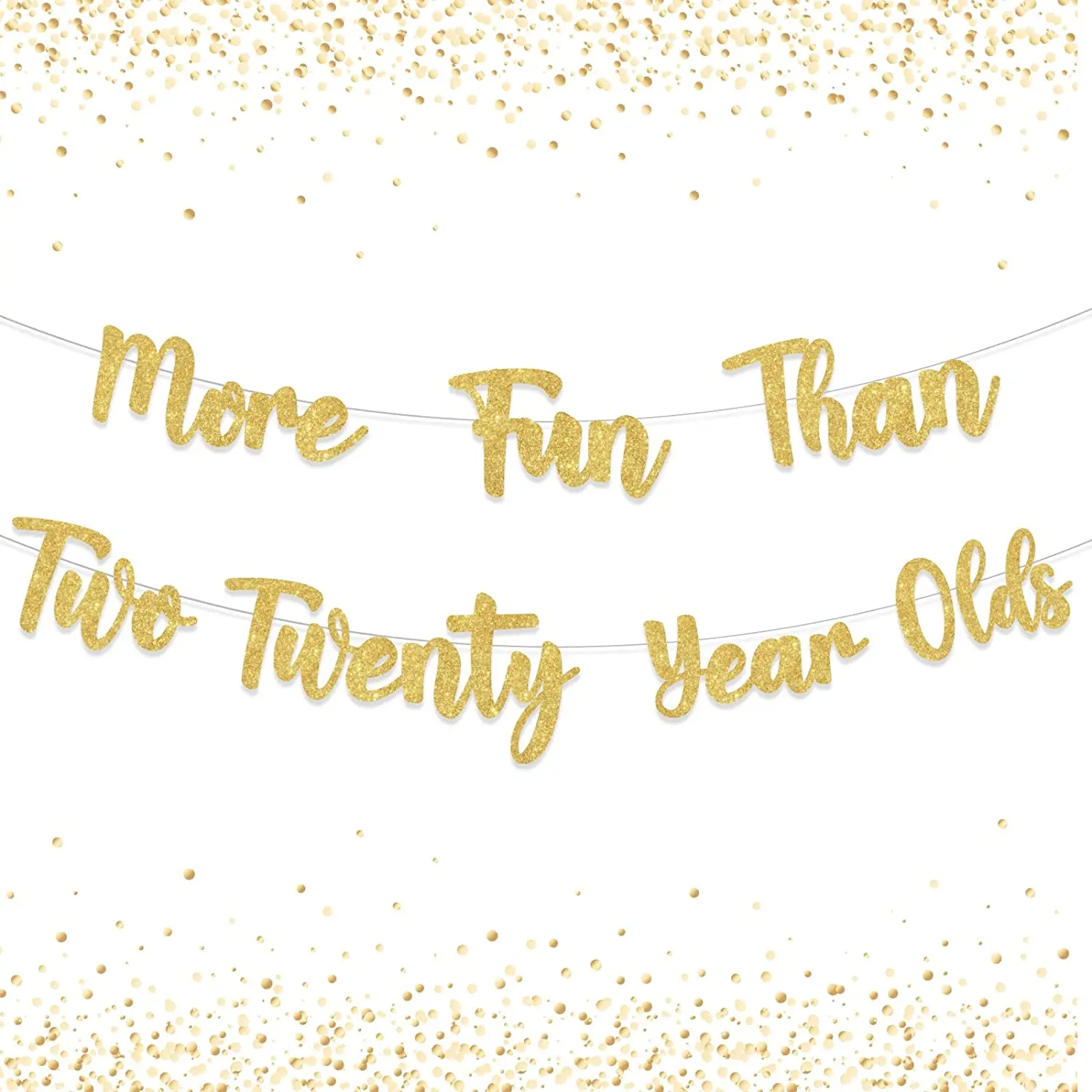 

Украшения на 40-й день рождения, баннер с надписью «More Fun Than Two Twenty Year», золотые забавные товары для вечеринки в честь сорок дней рождения для женщин и мужчин