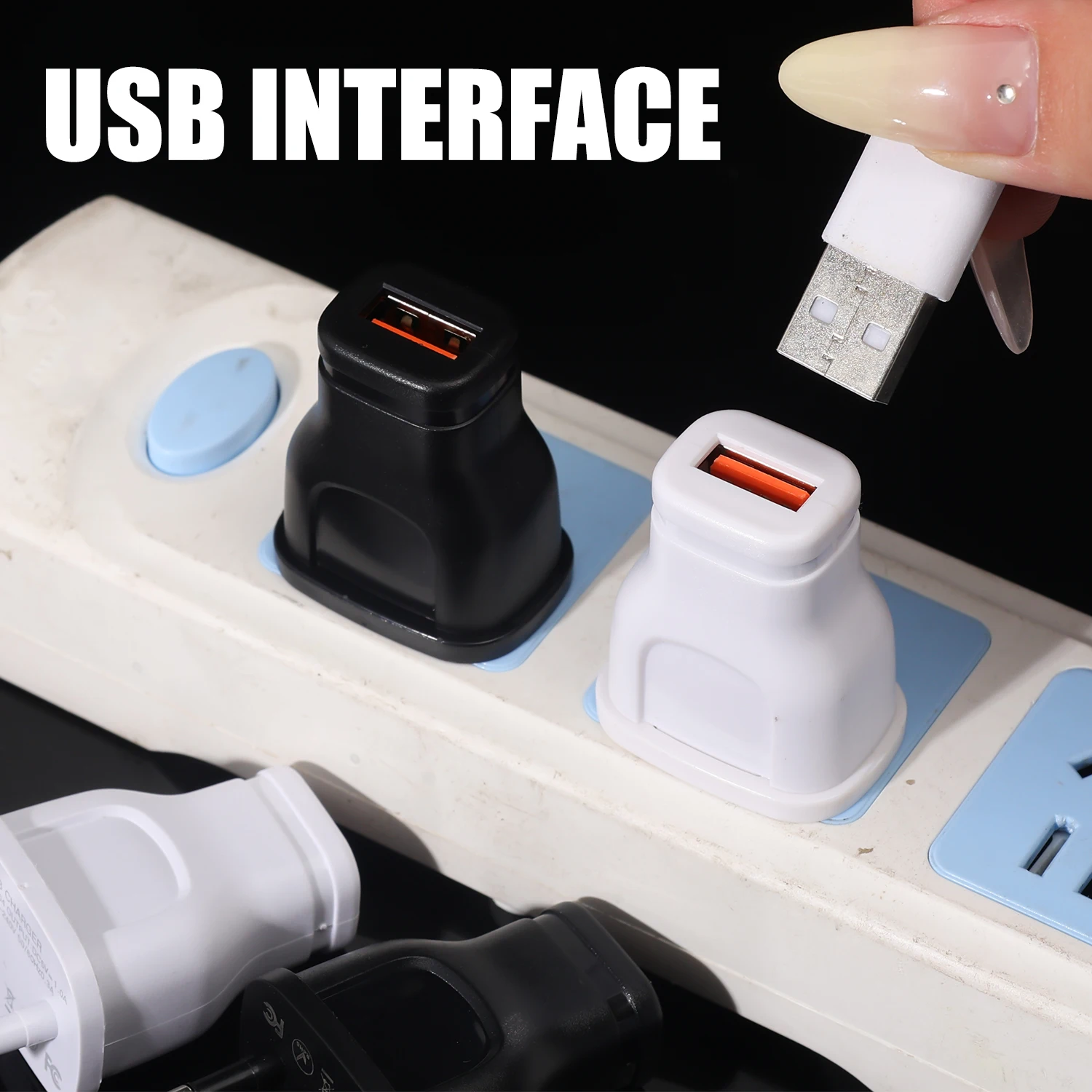 Universal 5V USB Power Adapter - Compact Travel Charger with EU/US Plug