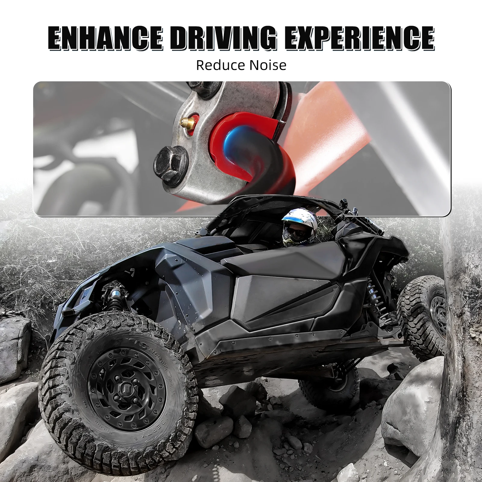 NICECNC für Can-Am Maverick X3 2017–2024 UTV Vordere und Hintere Stabilisatorbuchsen für Can Am X3 R RR Turbo Max Turbo Anti-Roll-Bar-Kit – Detail 17