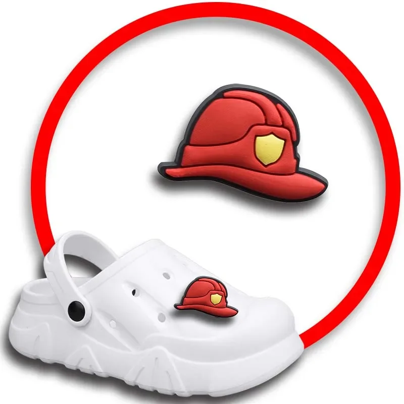 

Упаковка булавок для Crocs, шармы, аксессуары для обуви, украшение для пожарного, джинсы, женские сандалии, пряжка, Детские сувениры, мужские значки, подарок для мальчика и девочки