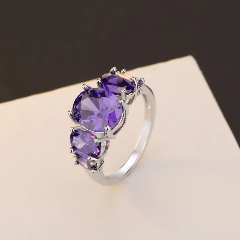 

Best Selling Amethyst Tourmaline Ring Ladies Hand Jewelry Wholesale