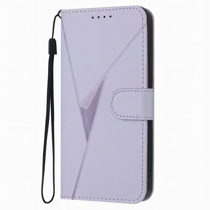 3D Triangle Pattern Phone Cover with Card Slot