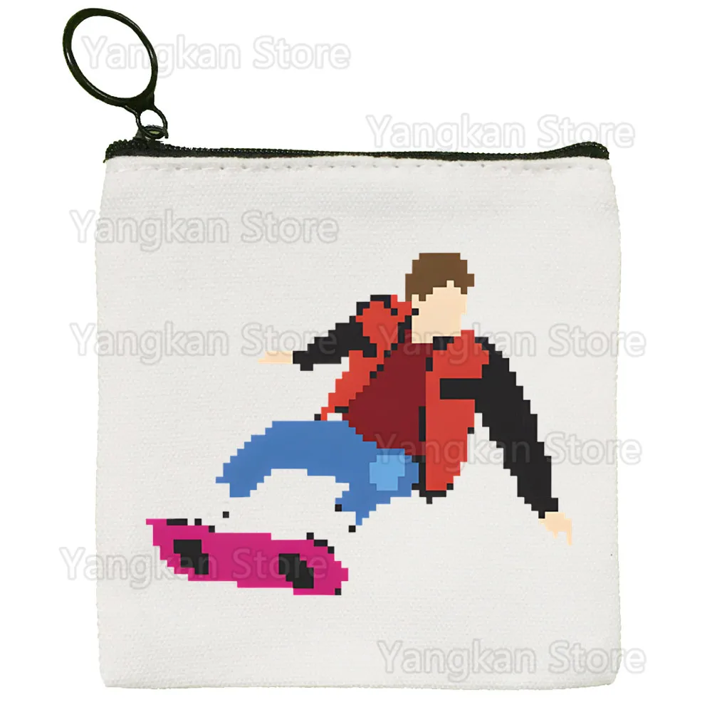 Back To The Future Delorean Canvas Coin Purse Storage Pouch Canvas Bag Coin Bag Key Purse