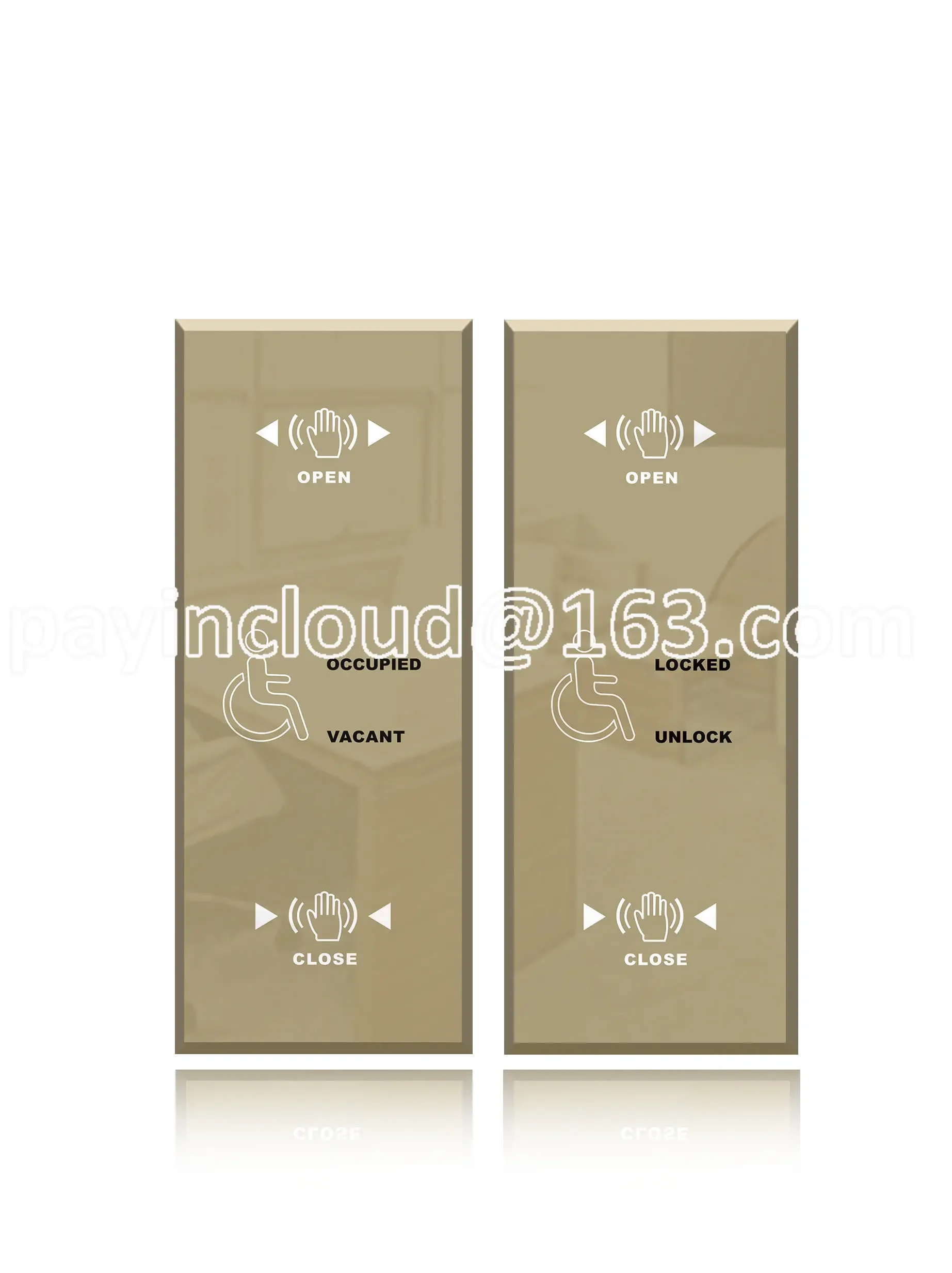 

Блокировочная панель унитаза без контактов с ограниченными возможностями, внешняя панель с голосовым напоминанием и языком