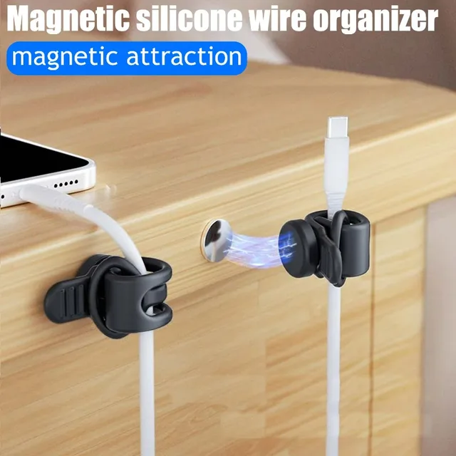 Silicone Magnetic Cable Ties – Tangle-Free Wire Management for Home/Office 3