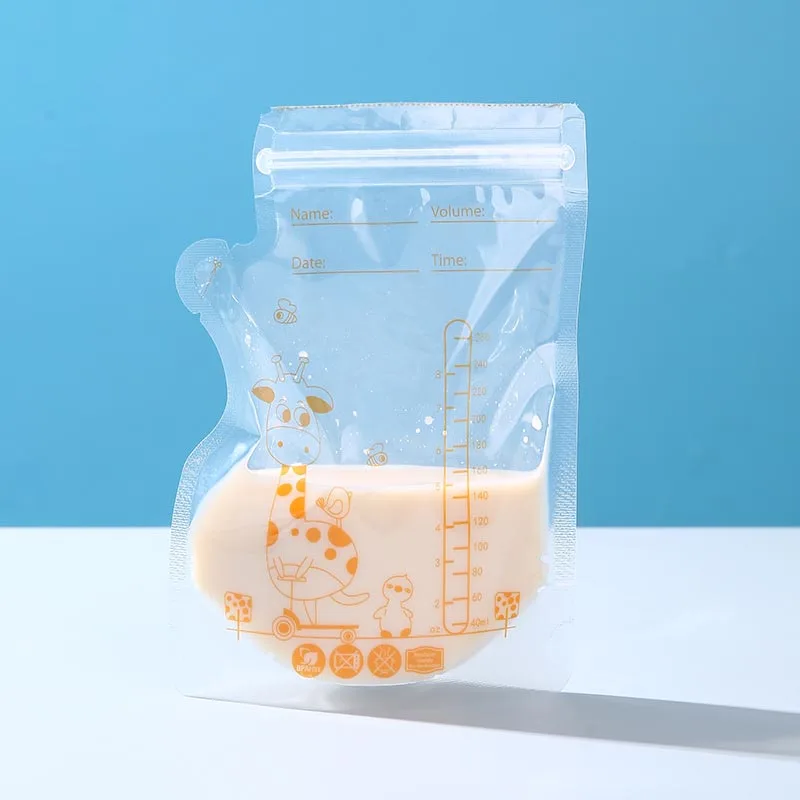 Breastmilk Storage Bag 250ml Self Standing 30/100pcs Baby Food Storage Containers No Leak Milk Freezer Bags Safe Feed BPA Free baby food storage containers,breastmilk storage bags