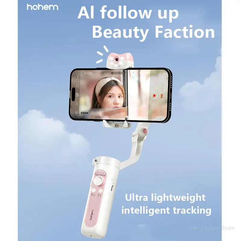 Hohem iSteady V2s 3-Axis Smartphone Gimbal Handheld Phone Stabilizer with Fill Light for Smartphones iPhone 13 Pro Max Samsung