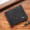 New Men's Wallet Short Multi-card Coin Purse Fashion Casual Wallet Male Youth Thin Three-fold Horizontal Soft Wallet Men PU 4