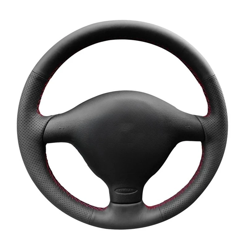 

DIY Car Steering Wheel Cover Black Genuine Leather For Volkswagen VW Golf 4 IV Passat B5 Passat Variant Polo Bora Sharan