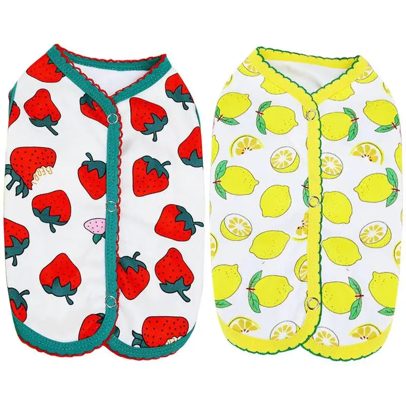

Sleeveless Dog Apparel with Strawberry Pattern Pet Dog Cat Clothes Summer Puppy T Shirt Clothing Small Dogs Chihuahua Vest