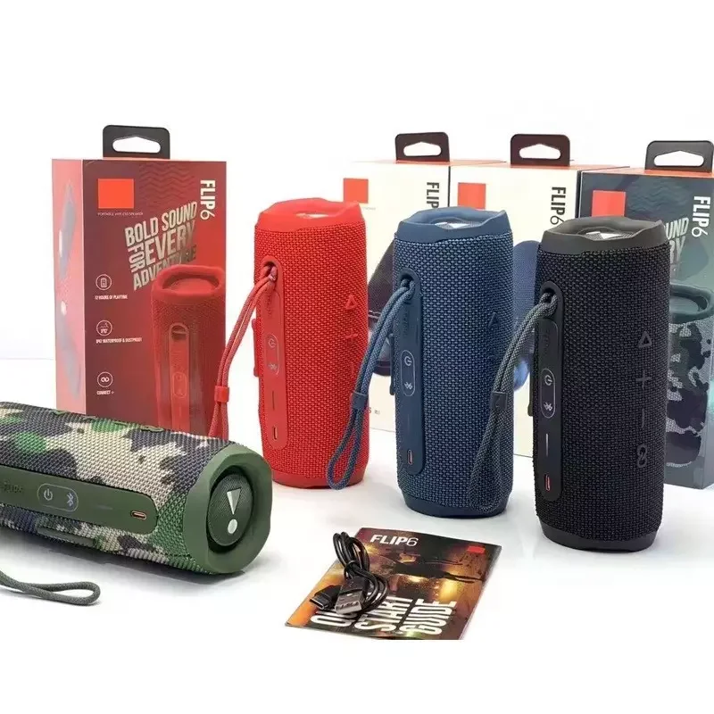 

FLIP 6 Wireless Speaker Portable IPX7 Waterproof Outdoor Stereo Bass Music Track Speaker Independent Tweeter FLIP6