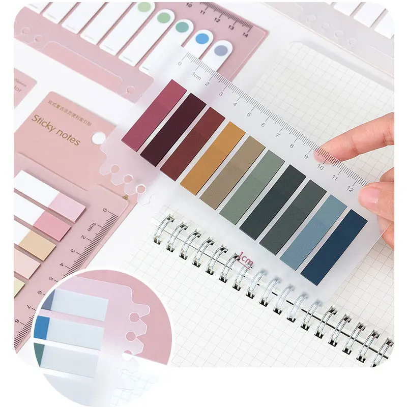 Sticky Notes Stationery Set 200 Sheets Stationery Posted for books it Memo Pad Bookmark Adhesive Notepad Sticky tabs - 3