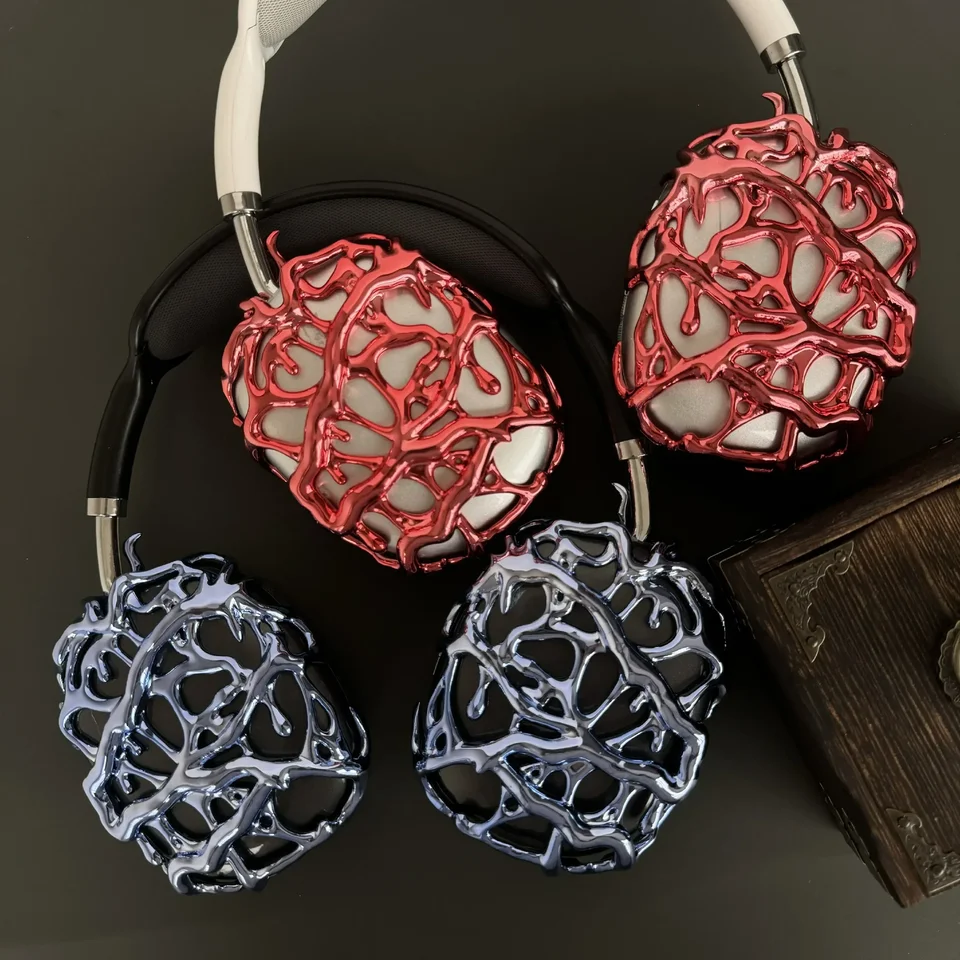 for Airpods Max Case Metal Liquid Thorn Headphones Case for