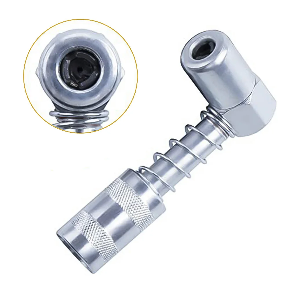 

1Pair Car Truck 90 Degree Grease Couplers Adapter Fitting Tool Coupler Grease Fitting Tool Sleeve Locks Coupler in Place