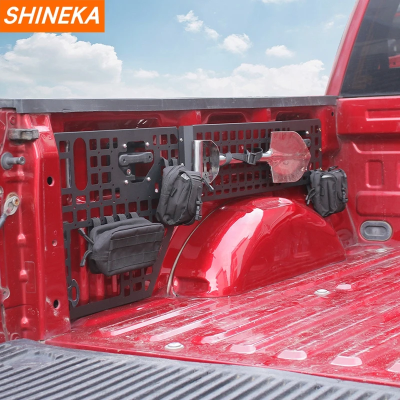 SHINEKA 자동차 뒷 트렁크 확장 스토리지 선반 정리대 키트 포드 F150 2015 2016 2017 2018 2019 2020 업 액세서리
