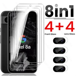 Universal 8 - in - 1 Tempered Glass Screen Protector and Camera Lens Shield - Pixel 11 Pro XL (8In1 4Front 4Lens)
