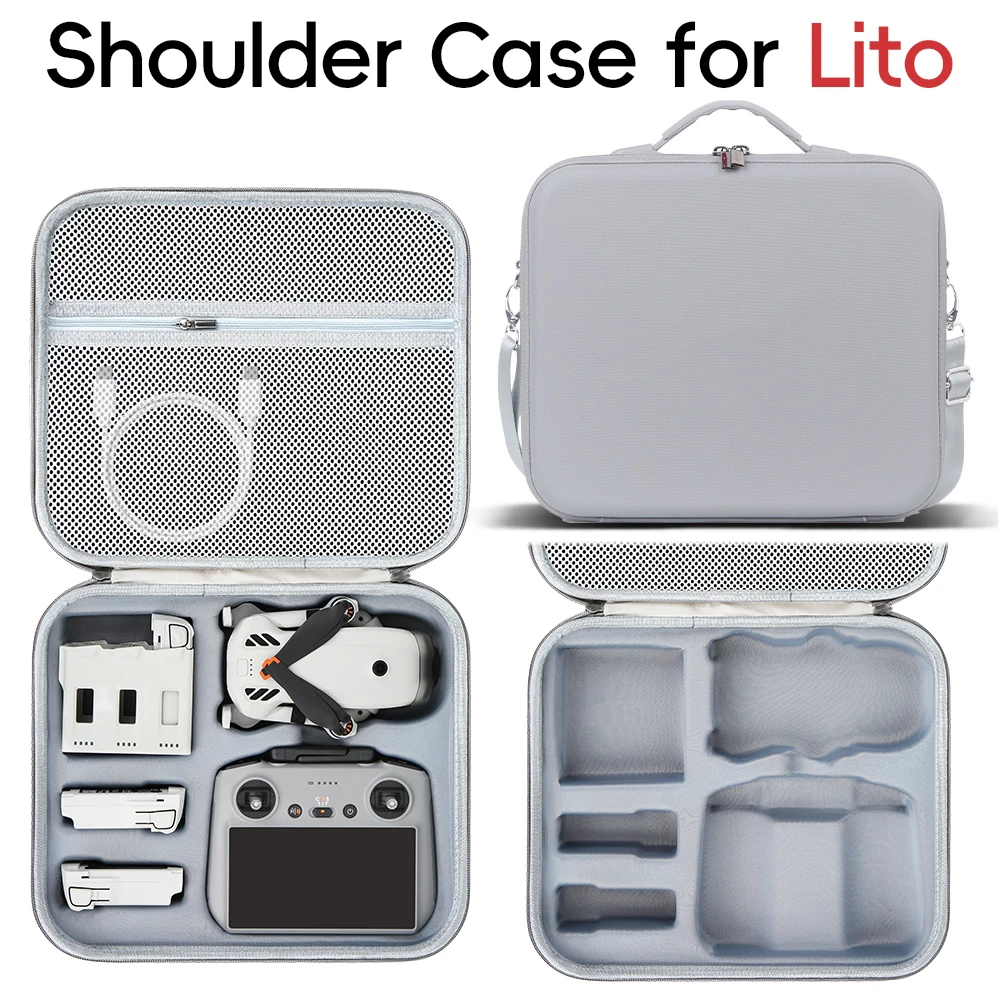 DJI Lito 1/X1 플라이 모어 콤보 액세서리용 휴대용 케이스, DJI Lito 1/X1 드론 액세서리용 휴대용 EVA 보관 여행 가방